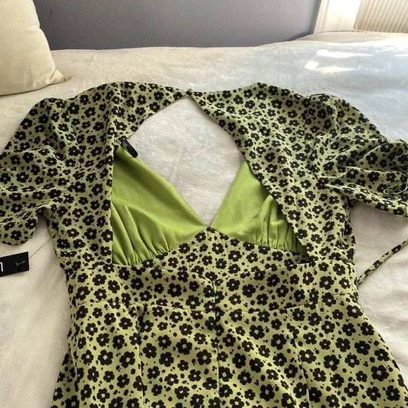 Puff Sleeve Floral Mini Dress - Picture 3 of 3